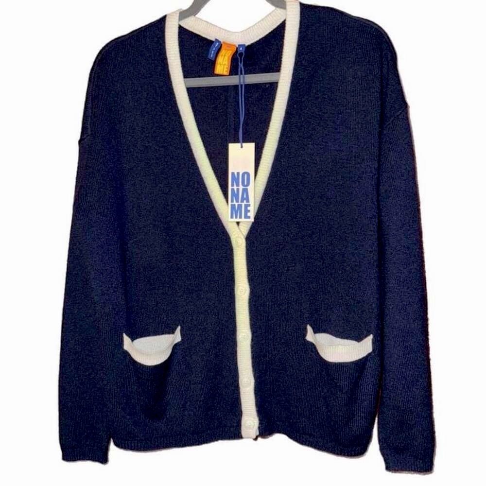 NoName 100% Cashmere Women's Navy Cardigan